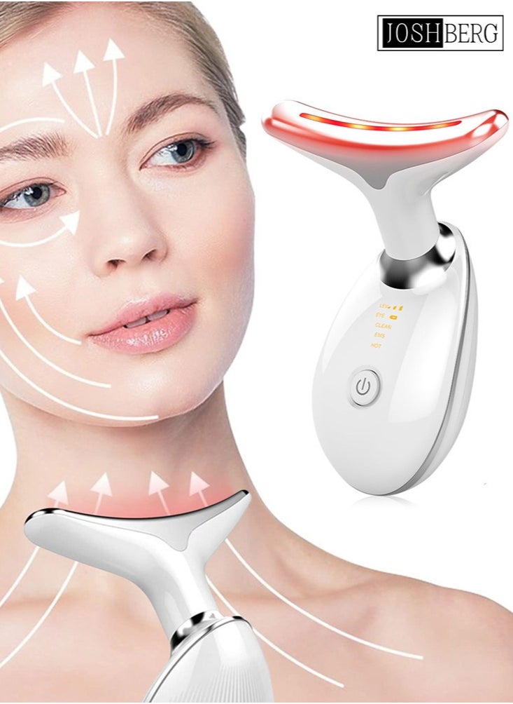 Joshberg Firming Wrinkle Removal Device, Neck Face Lifting Tighten Massager, LED Photon Therapy Anti Wrinkle Double Chin Remover 