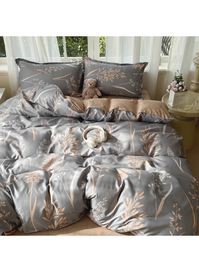 ZERIFAM 4 Piece Duvet Cover Set, Ultra Soft Microfiber Comforter Cover Set with Zipper Closur, Cotton Bedding Set with 2 Pillow Cases(200x230cm) - Image 1