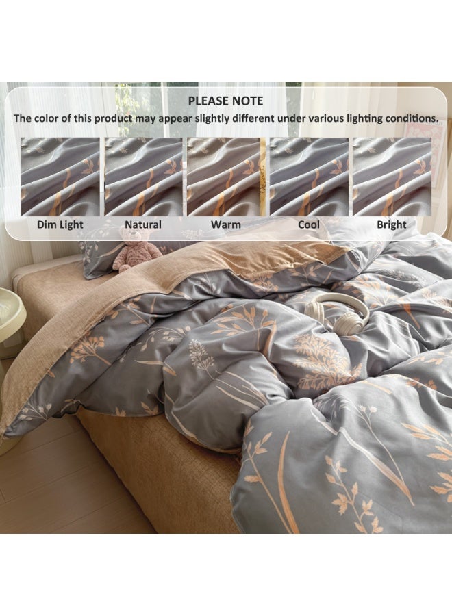 ZERIFAM 4 Piece Duvet Cover Set, Ultra Soft Microfiber Comforter Cover Set with Zipper Closur, Cotton Bedding Set with 2 Pillow Cases(200x230cm) - Image 4