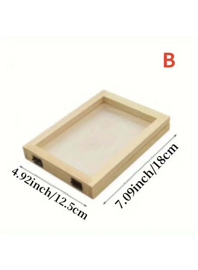 4 Sizes Natural Wood Frames For DIY Art Dry Flower Arrangements And Crafts - Image 1