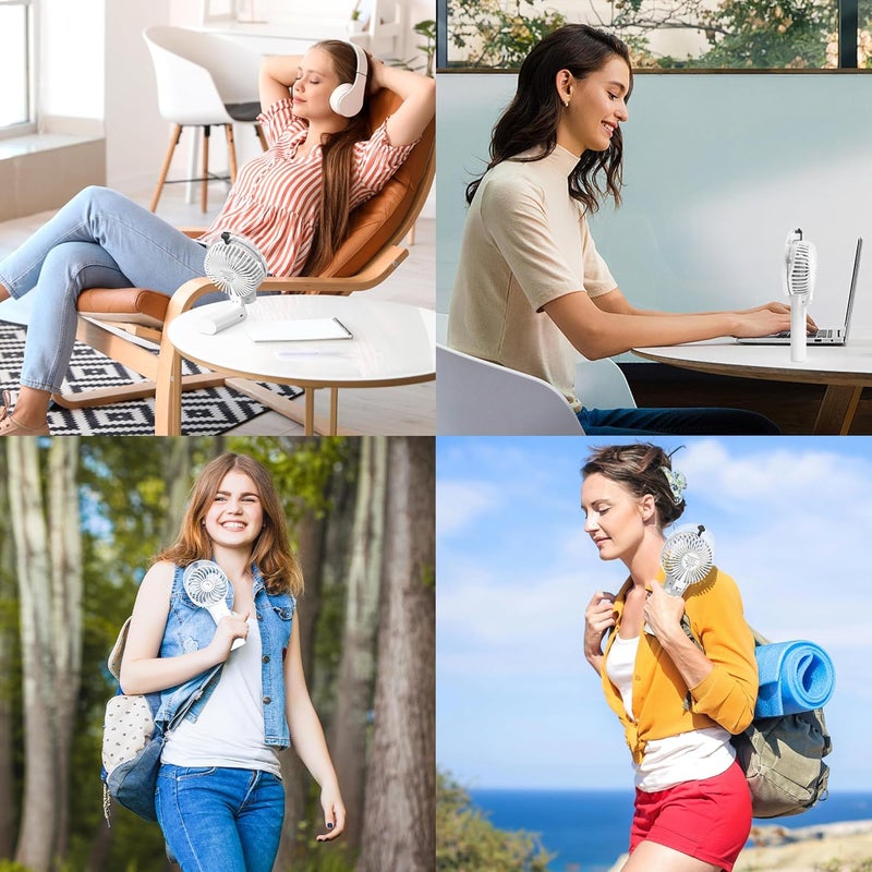 COMLIFE Portable Handheld Misting Fan, 3000mAh Rechargeable Battery Operated, 180° Foldable, Mini Personal Fan with Water Sprayer for Travel, Makeup, Home, Office, Camping, Outdoors - Image 5