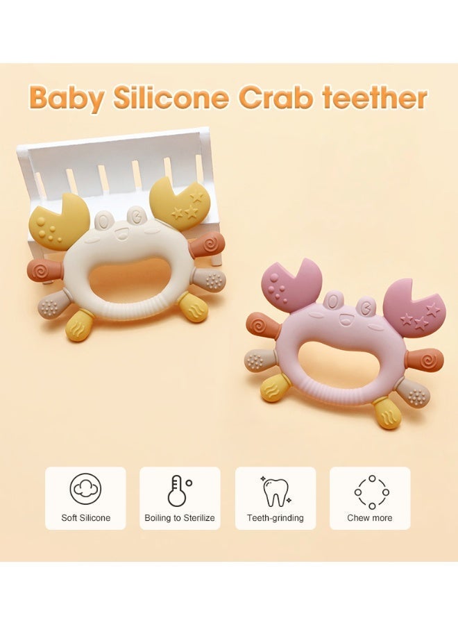 Mini Treasures Baby Teething Toys Safe Smoothened Edges, Food Grade Soft Silicone Teethers for Babies, easy to carry, 100% Bpa-Free - Image 3