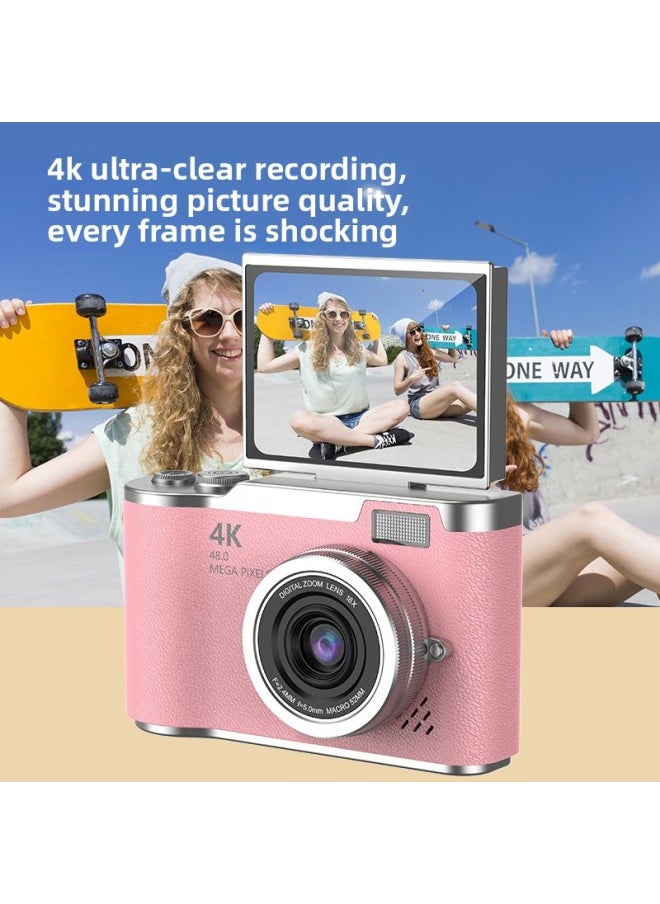 Generic High-definition Flip-screen Micro Single Digital Camera Shooting Camera Student Entry-level Retro CCD Camera-Body Color:Lk007-black-turning Screen Ccd-no Memory Card-free Card Reader + Adapter  - Image 4
