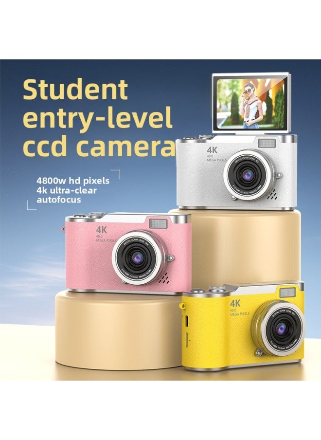 Generic High-definition Flip-screen Micro Single Digital Camera Shooting Camera Student Entry-level Retro CCD Camera-Body Color:Lk007-black-turning Screen Ccd-no Memory Card-free Card Reader + Adapter  - Image 2