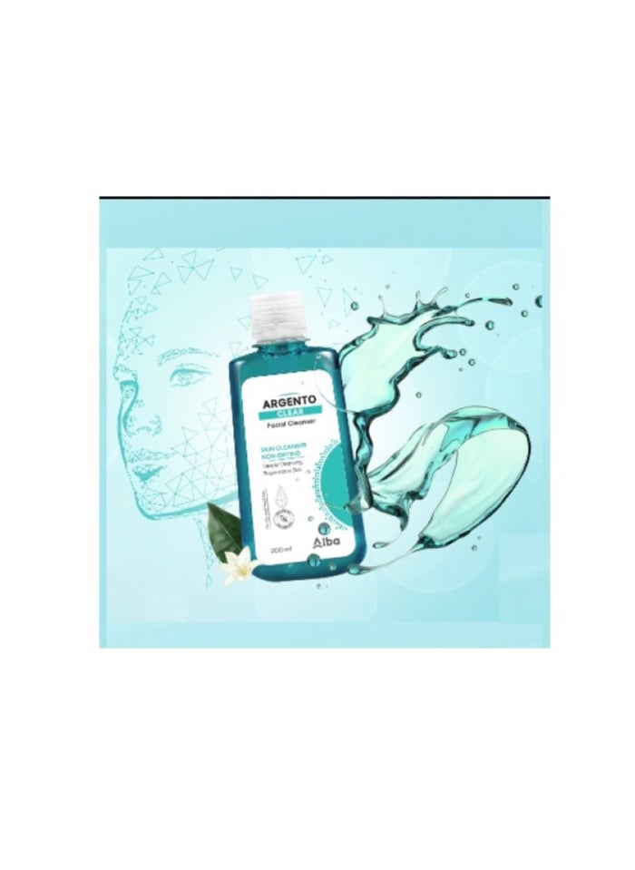 ARGENTO Clear Facial Cleanser Skin Cleanser 200ml * 2Pcs.  - Image 3