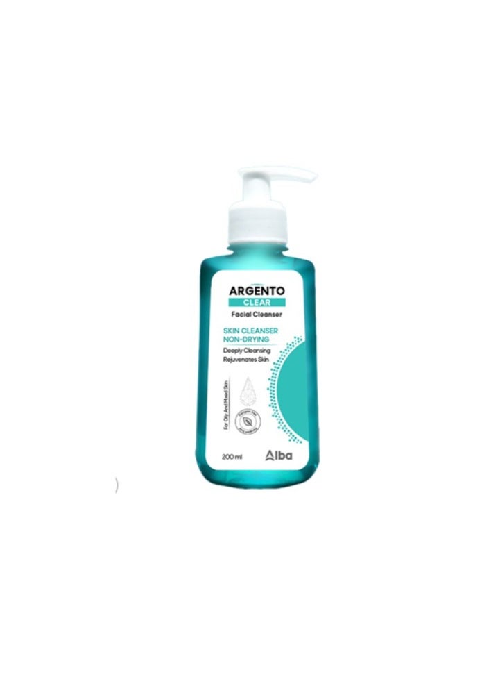 ARGENTO Clear Facial Cleanser Skin Cleanser 200ml * 2Pcs.  - Image 2