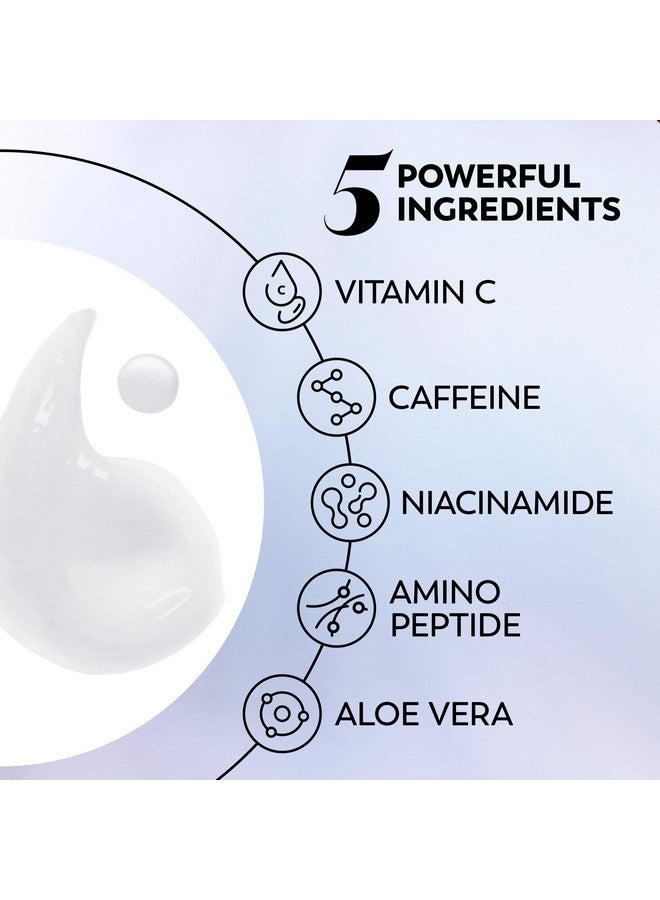 سيروم سوبر آي اليومي، 0.45 أونصة سائلة، سيروم 5 في 1 للعين مع فيتامين سي والنياسيناميد لتفتيح البشرة وإزالة الانتفاخات وتنعيمها - Image 3