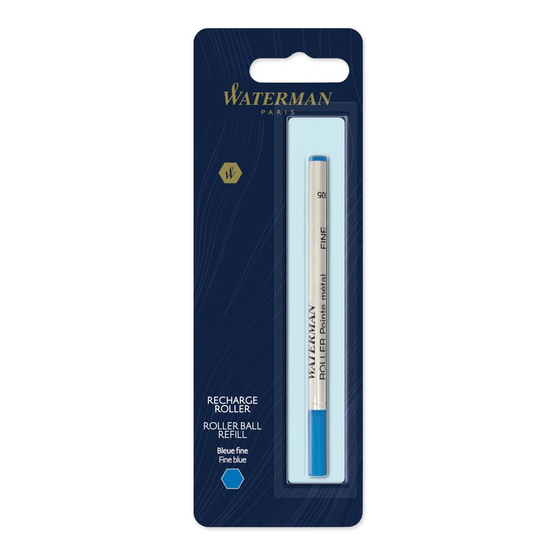 Waterman إعادة تعبئة قلم رولربول ووترمان، طرف رفيع بحبر أزرق، 1 قطعة - Image 1