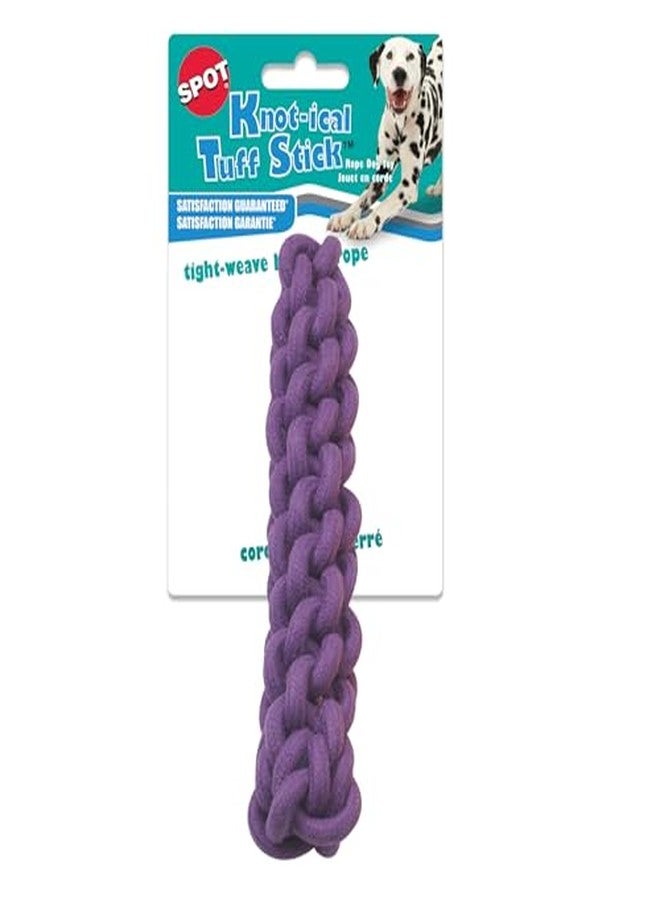 سبوت لعبة SPOT Knot-ical Tuff Stick - لعبة حبل مضفر للكلاب، لعبة شد وجلب محكمة النسيج، مثالية للكلاب متوسطة الحجم التي تمضغ الأشياء بشكل معتدل - 10 بوصات، لعبة واحدة، ألوان متنوعة - Image 3