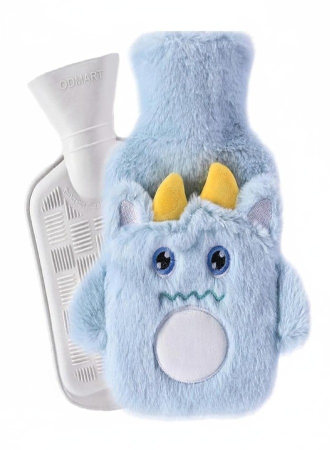 ODMART Cartoon Hot Water Bag 1000ml - Soft Plush Cover, Portable Hand Warmer, Durable Hot Water Bottle for Pain Relief & Winter Warmth - Image 1