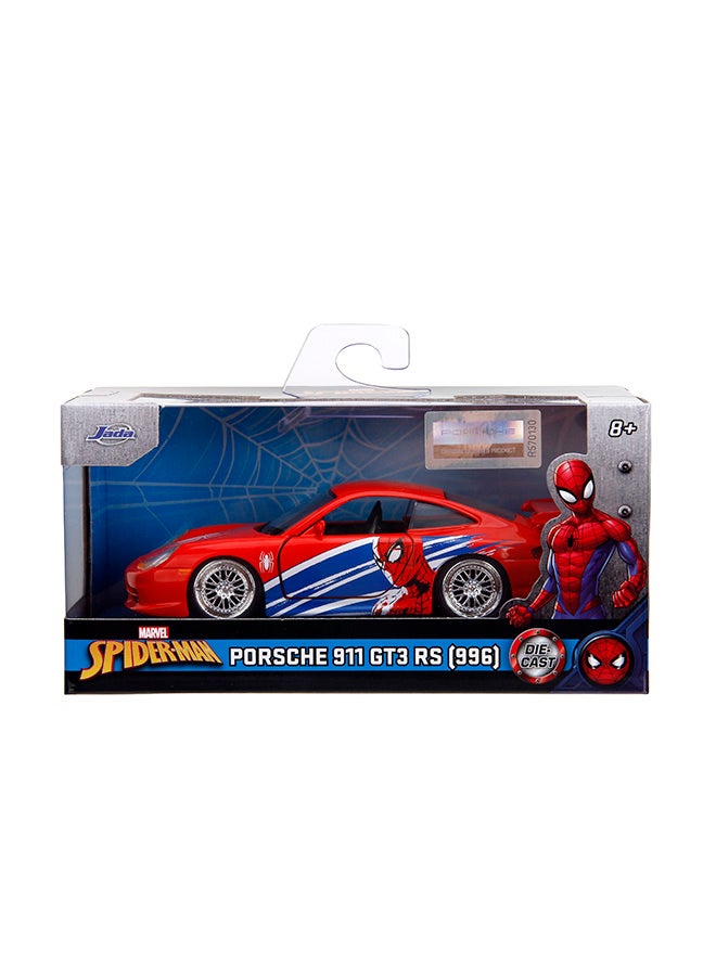 Jada Toys Spider-Man Porsche 911 GT3 RS Car (13.5 cm) - Superhero Model Car Made of Metal with Doors to Open, Marvel Toy for Fans and Children from 8 Years - Image 3