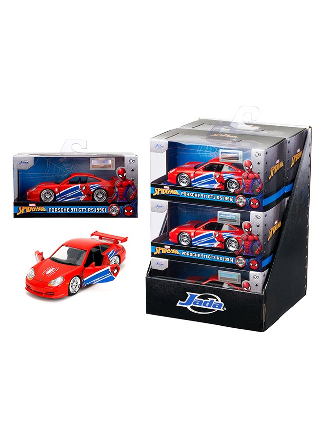 Jada Toys Spider-Man Porsche 911 GT3 RS Car (13.5 cm) - Superhero Model Car Made of Metal with Doors to Open, Marvel Toy for Fans and Children from 8 Years - Image 4