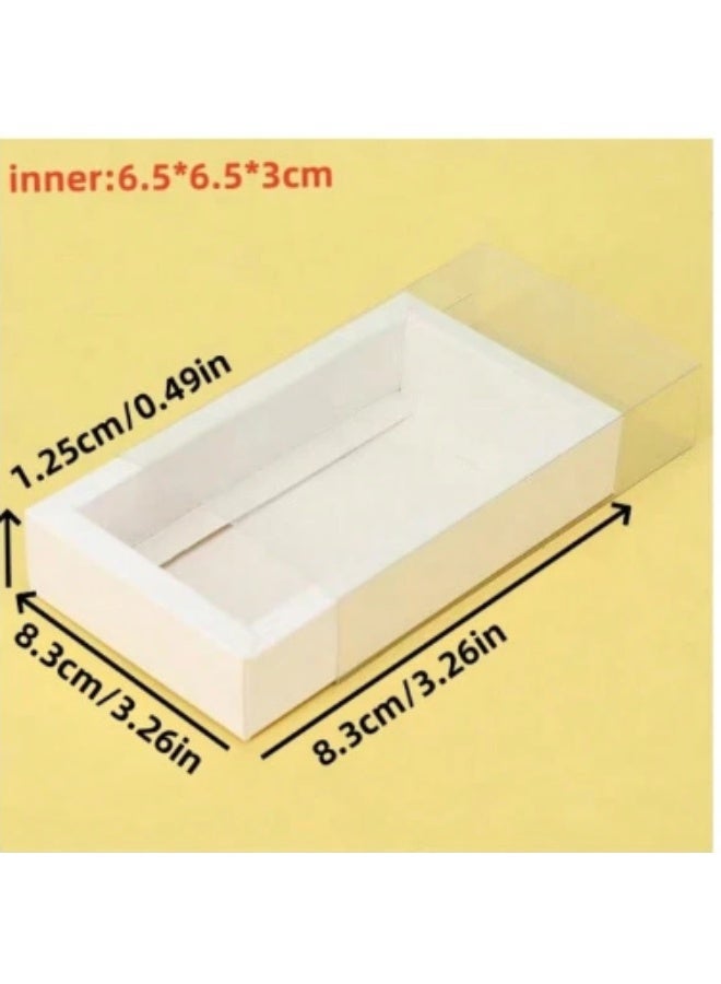 ANUM BY MUNA Luxury Single-Color Pull-Out Gift Box with Transparent Window – Premium Paper Drawer for Holidays, Birthdays, and General Packaging3.26x3.26x1.25 inch - Image 3