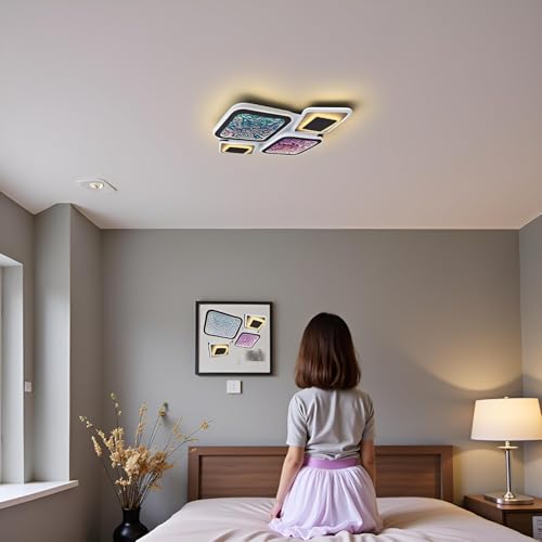 BrightLyt LED Modern Ceiling Lamp for Hall Decoration, Ceiling Jhoomar/Jhoomer Light for Living Room, Low Height Chandelier for Bedroom/Restaurant/Cafe - Image 4