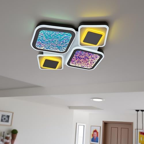 BrightLyt LED Modern Ceiling Lamp for Hall Decoration, Ceiling Jhoomar/Jhoomer Light for Living Room, Low Height Chandelier for Bedroom/Restaurant/Cafe - Image 2
