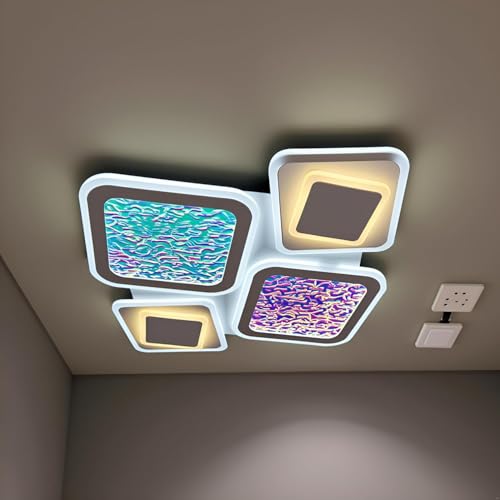 BrightLyt LED Modern Ceiling Lamp for Hall Decoration, Ceiling Jhoomar/Jhoomer Light for Living Room, Low Height Chandelier for Bedroom/Restaurant/Cafe - Image 5