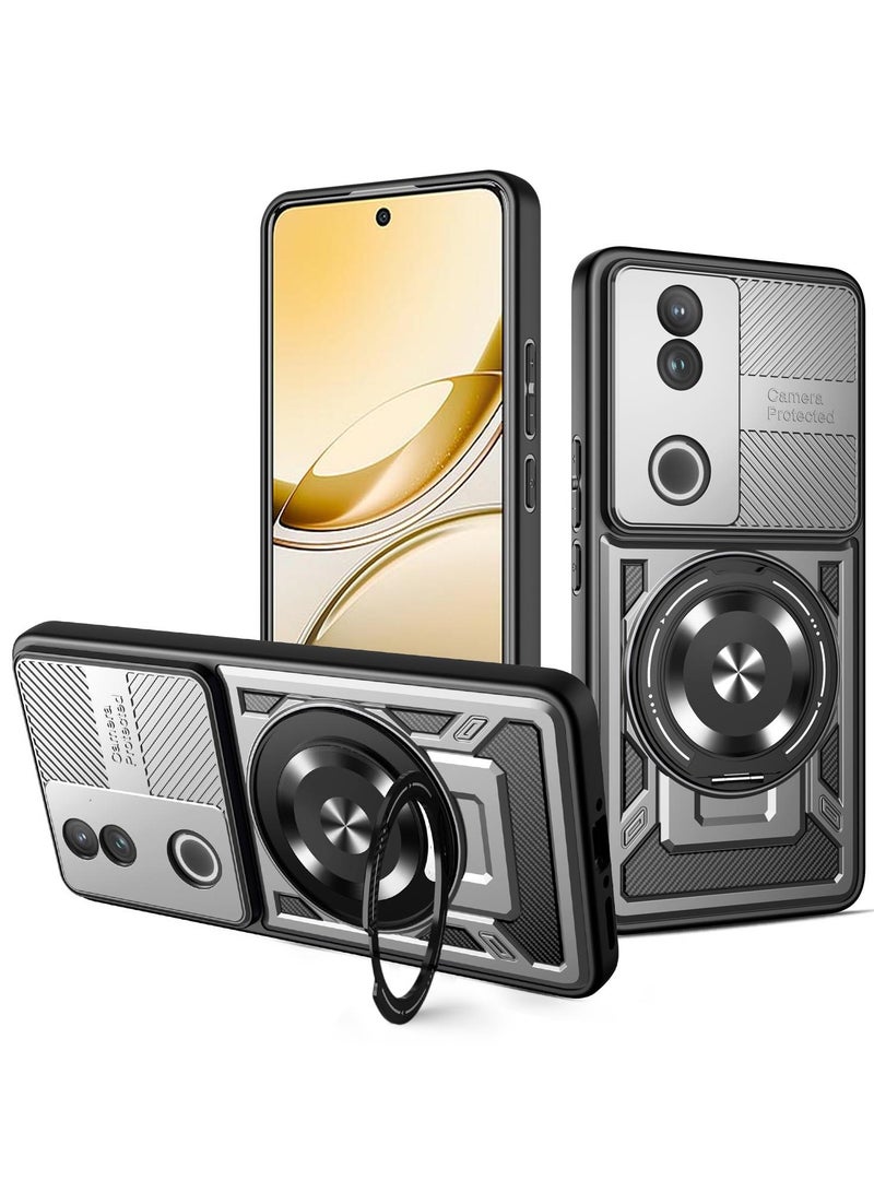 Case Cover Shock Resistant Protect Camera TPU + PC Compatible with Vivo V50 (Grey)