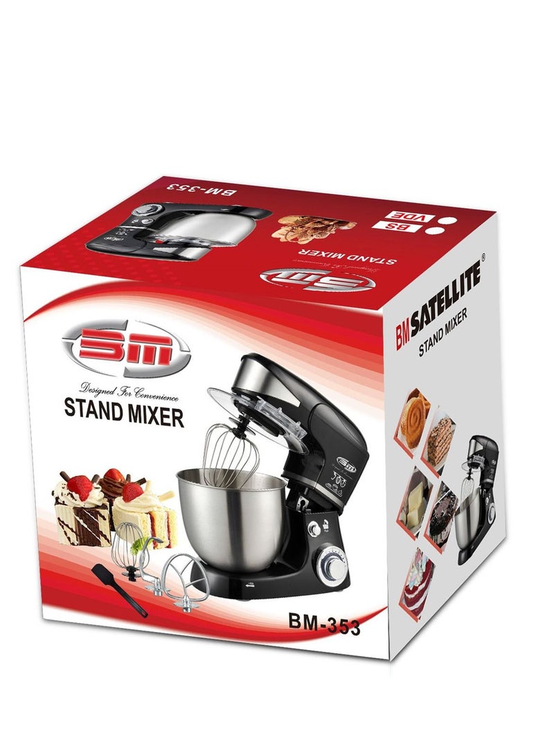 Bm Electric Hand & Stand Mixer Stainless Steel Mixing Bowl For Bread & Dough With 6 Speed Control 5 L - Image 2