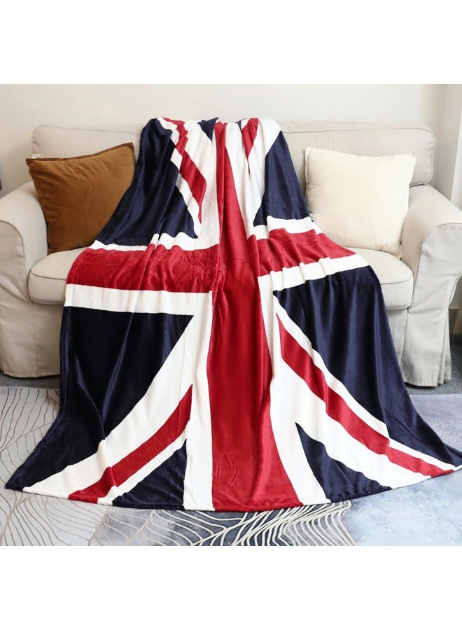 Sviuse British Flag Blanket, Super Soft Union Jack Throw Blanket Twin Size 60 80 Blanket for Bed Couch Chair Fall Winter Camping Living Room Office Gift - Image 1