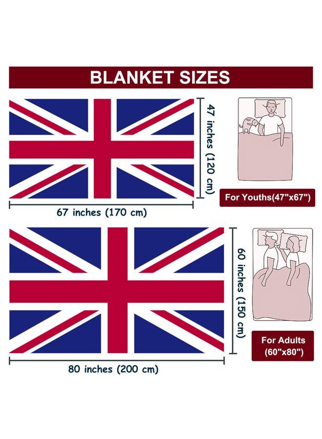 Sviuse British Flag Blanket, Super Soft Union Jack Throw Blanket Twin Size 60 80 Blanket for Bed Couch Chair Fall Winter Camping Living Room Office Gift - Image 4