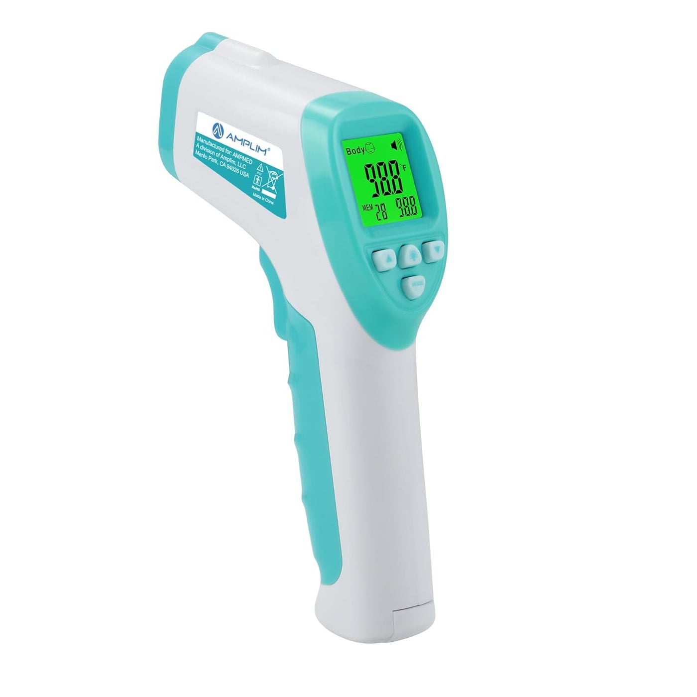 Amplim Forehead Thermometer for Adults Kids and Infants NoTouch Digital Baby Thermometer Temporal Touchless Medical Grade Newborn Thermometer Registry Must Have for Body Fever Temperatures Blue