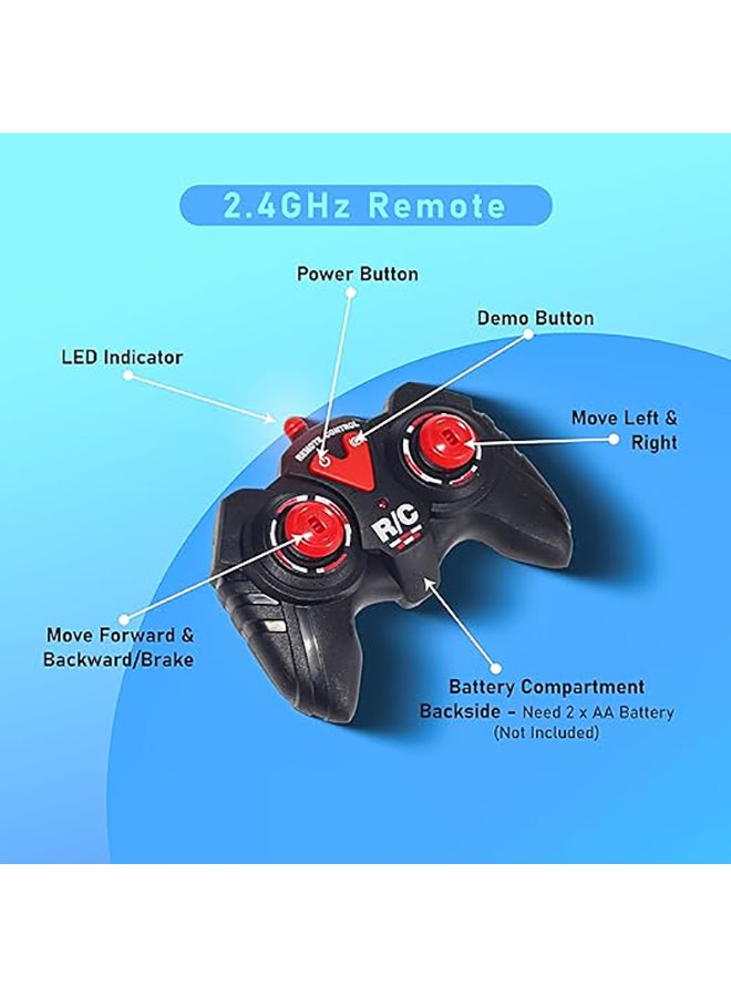 FUNFY Racing Stunt RC Toy Car With 4WD | Blue | With 360 Degree Rotation, Off Road, Double Side Drive, Anti-Slip Vacuum Tires for Shock Absorption and Rechargeable Battery for Kids, Adults and Gifting - Image 3