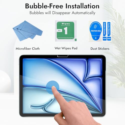 Robustrion 2 Pack Tempered Glass for iPad Air 11 inch M4 / M3 / M2 Screen Protector Guard for iPad Air 11 inch M4/M3/M2 - Image 4
