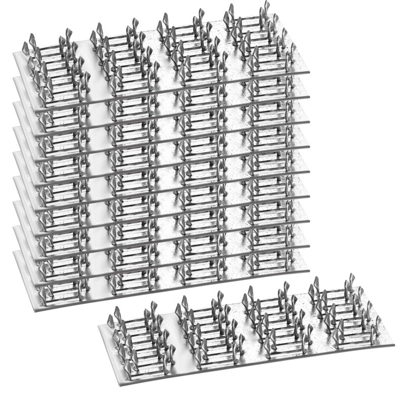 YSYONM Pronged Truss Plate Flat Mending Plates Repair Tie Plate Bracket Galvanized Steel 1 Mm Thick Nail Teeth Height 8Mm For Roofing Trusses Wood Timber Connectors (2   X4   , 10) - Image 1