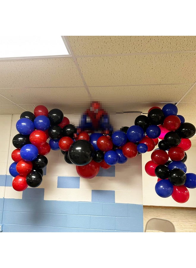 Togvu Red Blue Black Balloon Arch Garland Kit, 101 Pcs Matte Red Black and Royal Blue Latex Balloon Garland Kit for Super Spider Hero Party Boys Kids Birthday Baby Shower Graduation Party Decorations - Image 5
