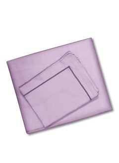 Raymond Raymond Home King Flat Sheet Bedsheet 210 Thread Count Luxurious Mercerized 100% Cotton Bedding Solid Bed Linen with 2 Pillow Case - Lavender (274 * 274 CM)  - Image 2