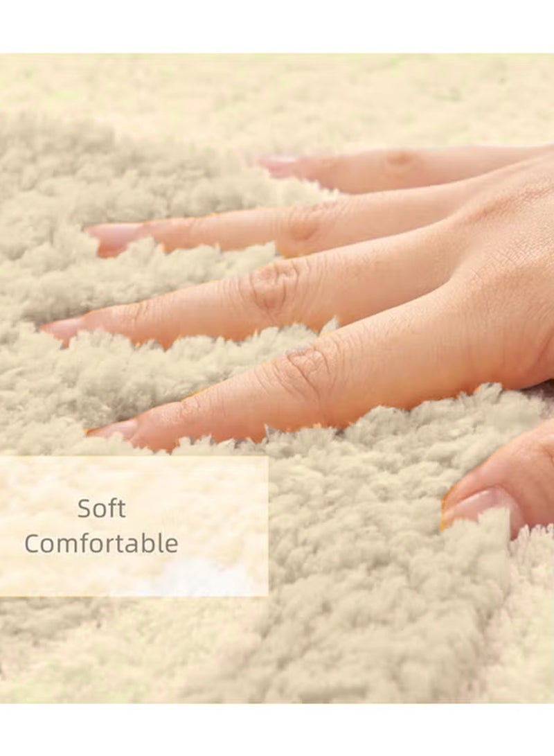 Bathroom Floor Mats, Entrance Door Mats Home Absorbent Foot Mats ,Toilet Non-Slip Bedroom Door Carpet,Bathroom Water Absorption And Anti Slip Floor Mat, Curved Flower Foot Mat, Shower Room, Bathroom Carpet, Machine Washable - Image 3