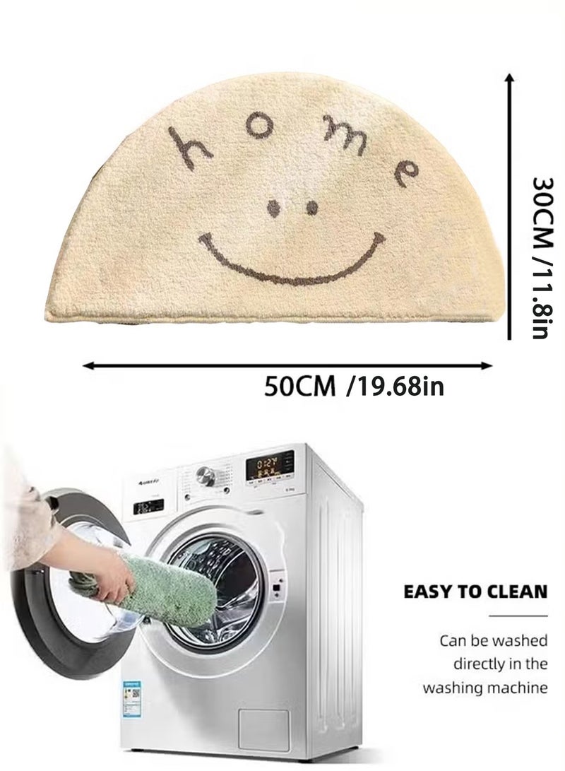 Bathroom Floor Mats, Entrance Door Mats Home Absorbent Foot Mats ,Toilet Non-Slip Bedroom Door Carpet,Bathroom Water Absorption And Anti Slip Floor Mat, Curved Flower Foot Mat, Shower Room, Bathroom Carpet, Machine Washable - Image 2