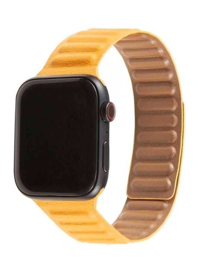 NIBEMINENT Ethnic Replacement Watchband For Apple Watch Series 1/2/3/4/5/6/7/SE 38-40-41mm California Poppy - Image 1