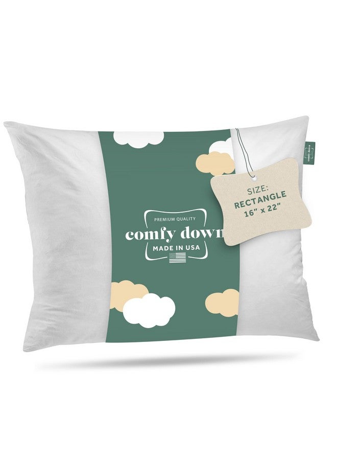 ComfyDown Decorative Throw Pillow Insert, Down and Feather Fill, 100% Cotton Cover, 233 Thread Count - Made in USA (16" X 22") - Image 1