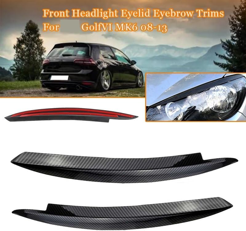 Vuzmode Car Headlight Eyebrow Eyelids Stickers Trim Cover - Image 4