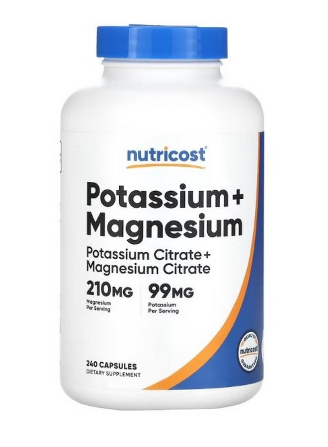 Nutricost كبسولات البوتاسيوم والمغنيسيوم 240 كبسولة - Image 1