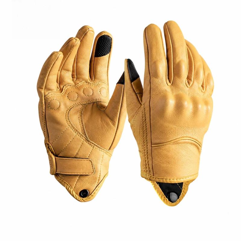 BSDDP Motorcycle Premium Leather Gloves Men's Motorcycle Street Protected Biker Gloves Impact Antiskid Sensitive Touch Screen - Image 1