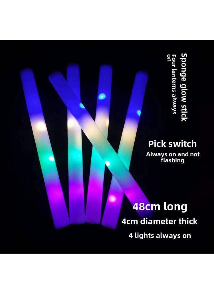 1 x 5 pcs Colorful LED Foam Glow Sticks Concert Party Four color no bag [big electronic]] 