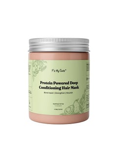 Fix My Curls Protein-Powered Deep Conditioning Hair Mask| Avocado Oil, Amla For Strengthening, Hydrating & Restoring Curls| Enhances Bounce, Adds Shine, & Boosts Elasticity| For All Hair Types (150G)  - Image 1