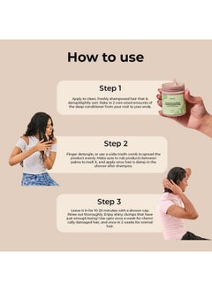 Fix My Curls Protein-Powered Deep Conditioning Hair Mask| Avocado Oil, Amla For Strengthening, Hydrating & Restoring Curls| Enhances Bounce, Adds Shine, & Boosts Elasticity| For All Hair Types (150G)  - Image 3