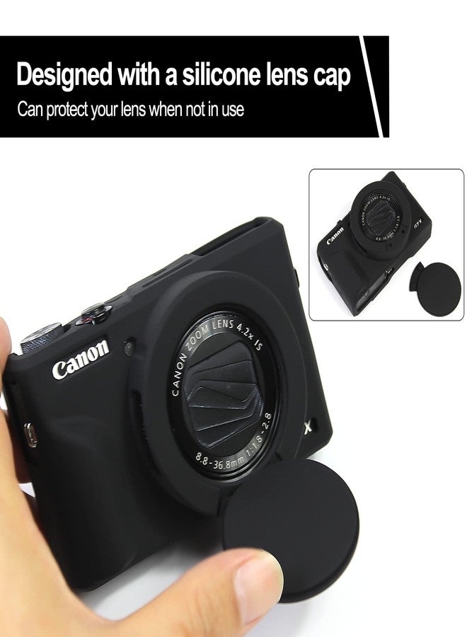 Easy Hood Case for Canon G7 X Mark III Camera,Silicone Cover,Classic Black - Image 4