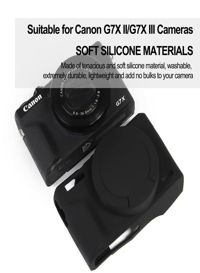 Easy Hood Case for Canon G7 X Mark III Camera,Silicone Cover,Classic Black - Image 2