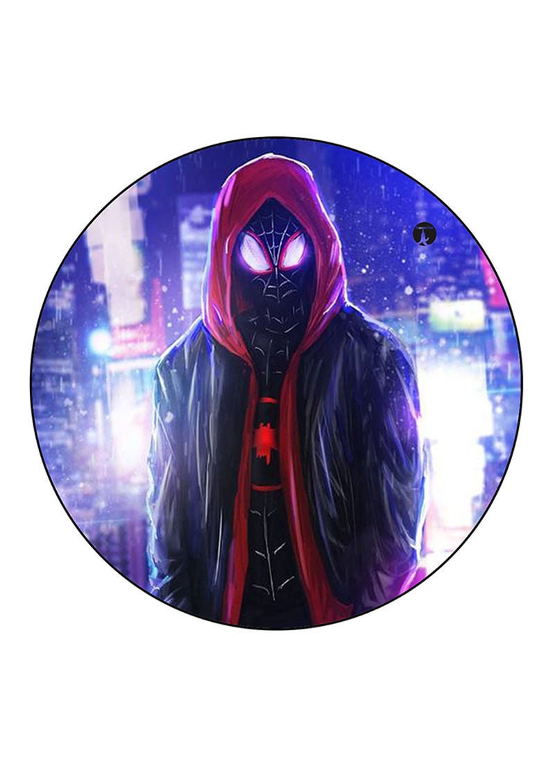 RKN Spiderman Printed Mouse Pad  Round  Multicolour