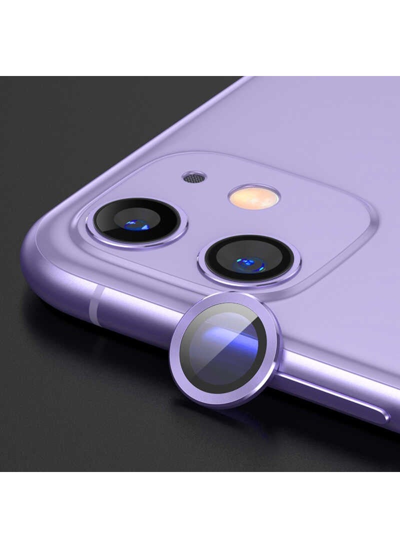 Rona Store iPhone 11 Compatible Zore Cl-07 Camera Lens Protector-Purple 