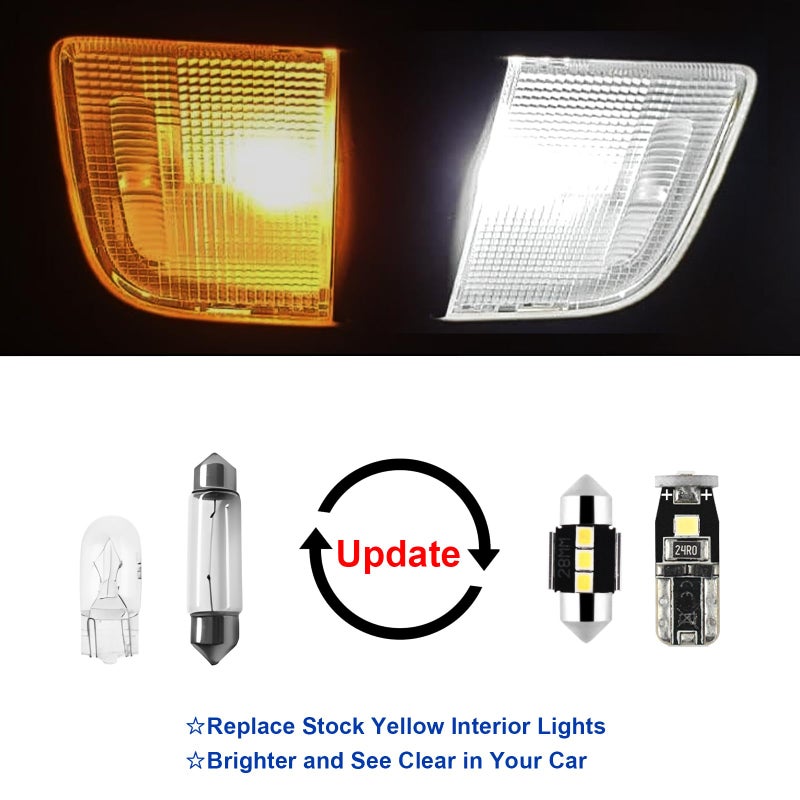 EASY EAGLE LED Interior Car Lights for Toyota-RAV4-2016-2022: 8 Piece Kit White LED Light Bulbs - Super Bright 6000K + Install Tool - Image 4