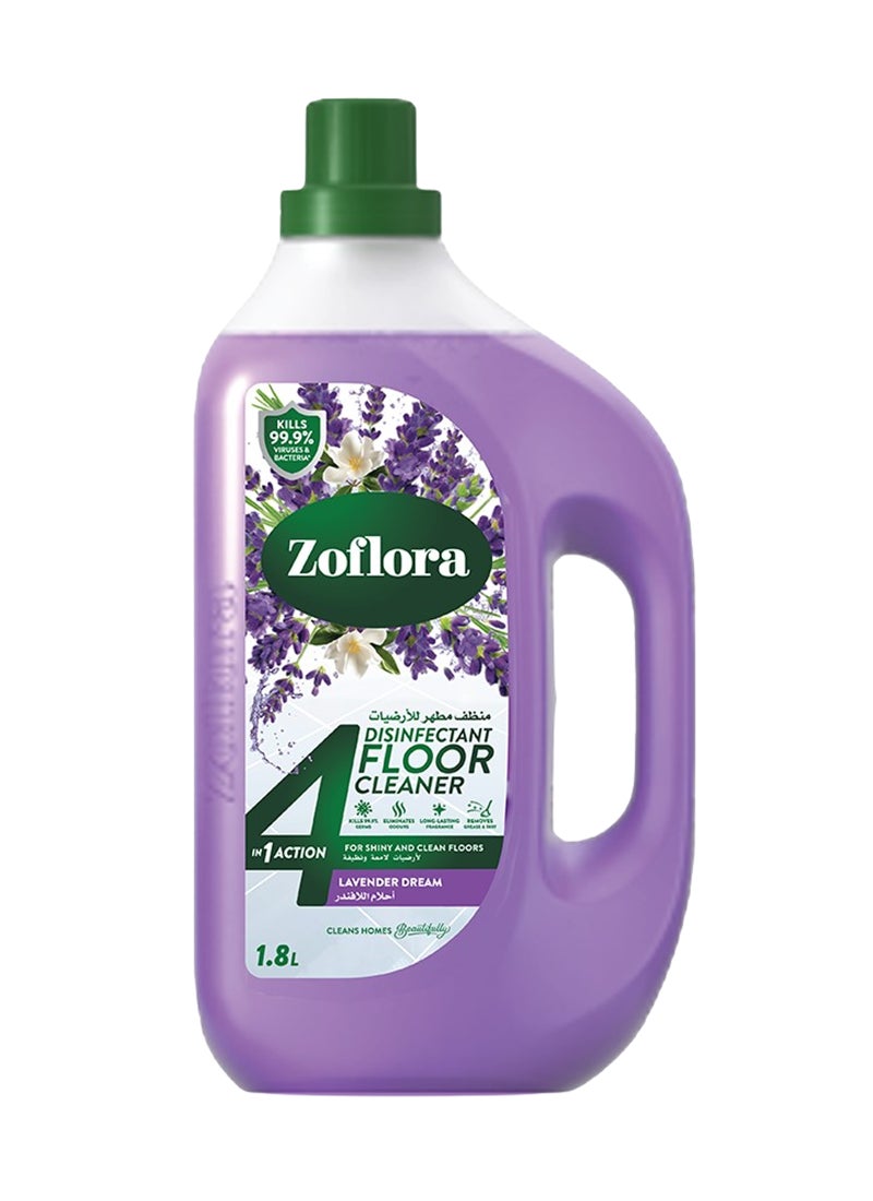 Zoflora 4 In 1 Disinfectant Floor Cleaner Lavender Dream 1.8L - Image 1