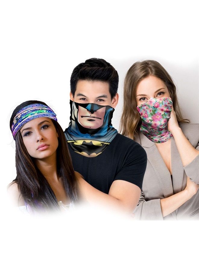 Spoontiques Hair and Face Wraps - Multifunctional Bandanna - Headband - Scarf - Neck Gaiter- Balaclava - Superman