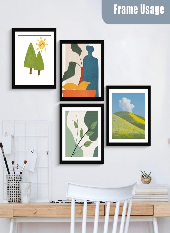 BESCRCL 12x12 Picture Frame Black Set of 6, Diamond Art Painting Frames Display Photo 10x10 or 12 x 12 without Mat, Wall Hanging Frame with Plexiglass - Image 2