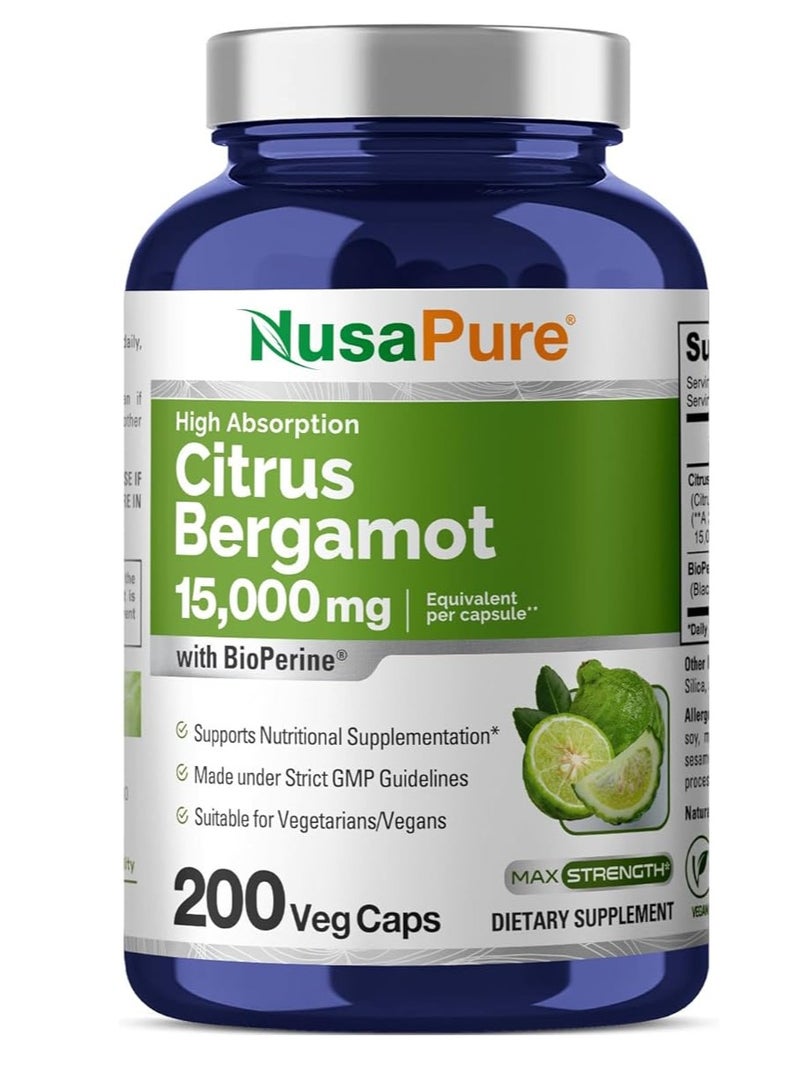 نوسابيور كبسولات الحمضيات والبرغموت 15000 مجم 200 كبسولة