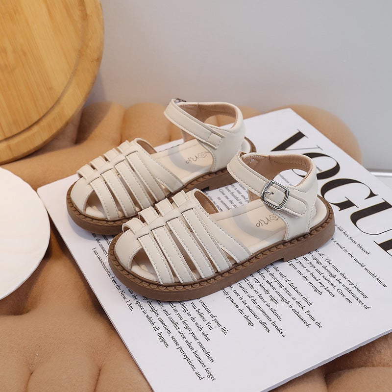 Children'S Baotou Sandals 2025 Style Medium And Large Children'S Children'S Shoes Boys' Beach Shoes Girls' Roman Sandals - Image 3